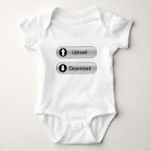 Upload Download leuke baby onsie Romper (Voorkant)