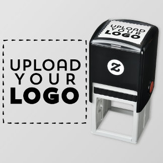 Upload een Business Logo Custom Square Rubber Zelfinktende Stempel