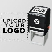 Upload een Business Logo Custom Square Rubber Zelfinktende Stempel