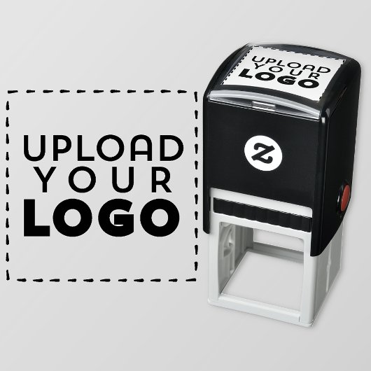 Upload een Business Logo Custom Square Rubber Zelfinktende Stempel