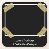 Upload een Foto en voeg een Persoonlijk Bericht va Kartonnen Onderzetters (Voorkant)