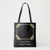 Upload een Foto en voeg een Persoonlijk Bericht va Tote Bag (Voorkant)