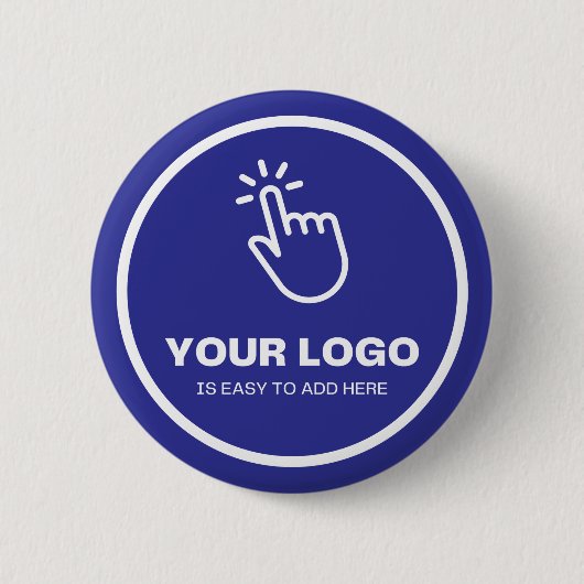 Upload eenvoudig uw Logo Custom Low Minimums Blue Ronde Button 5,7 Cm (Voorkant)