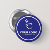 Upload eenvoudig uw Logo Custom Low Minimums Blue Ronde Button 5,7 Cm (Voorkant /achterkant)