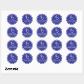 Upload eenvoudig uw Logo Custom Low Minimums Blue Ronde Sticker (Vel)