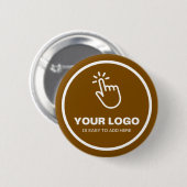 Upload eenvoudig uw Logo Custom Low Minimums Brown Ronde Button 5,7 Cm (Voorkant /achterkant)