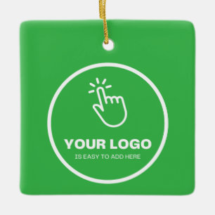 Upload eenvoudig uw Logo Custom Low Minimums Green Keramisch Ornament
