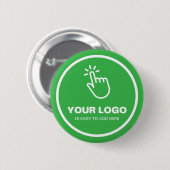 Upload eenvoudig uw Logo Custom Low Minimums Green Ronde Button 5,7 Cm (Voorkant /achterkant)