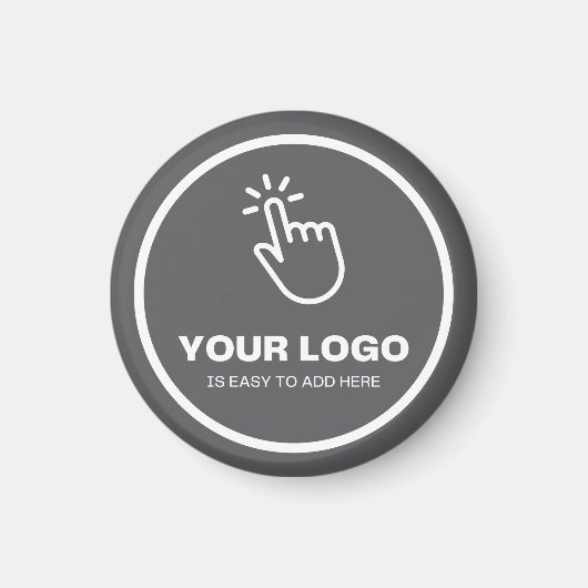 Upload eenvoudig uw Logo Custom Low Minimums Grey Magneet (Voorkant)