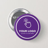 Upload eenvoudig uw Logo Custom Low Minimums Paars Ronde Button 5,7 Cm (Voorkant /achterkant)