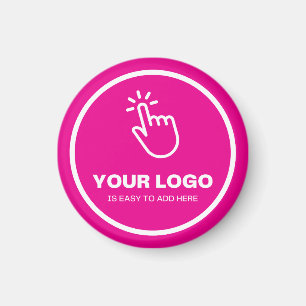Upload eenvoudig uw Logo Custom Low Minimums Pink Magneet
