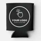 Upload eenvoudig uw Logo Custom Low Minimums Zwart Blikjeskoeler (Voorkant)