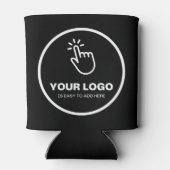Upload eenvoudig uw Logo Custom Low Minimums Zwart Blikjeskoeler (Achterkant)