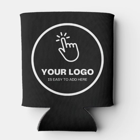 Upload eenvoudig uw Logo Custom Low Minimums Zwart Blikjeskoeler (Achterkant)