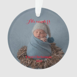 Upload Eerste Kerst Foto van Kind Ornament