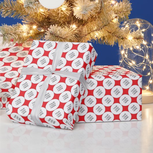 Upload Eigen Logo Eenvoudig Extra Groot Kerstcadea Cadeaupapier (Feestdagen)