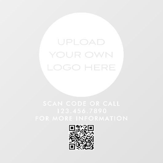 Upload Eigen Logo Kleine Bedrijfs branding QR-code Raamsticker (Vel)
