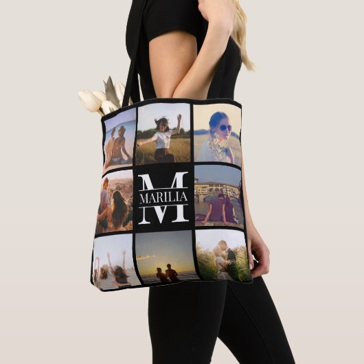 Upload foto en naam canvas tas (Dichtbij)