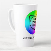 Upload foto logo naam custom Latte mok (Linkerhoek)