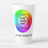 Upload foto logo naam custom Latte mok (Voorkant)