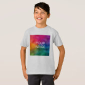 Upload foto naar Kinder Jongens Ash Grey met korte T-shirt (Voorkant volledig)
