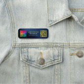 Upload foto of logo aangepaste QR-code gouden teks Naamplaatje (In situ)