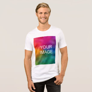 Upload foto of Logo Sjabloon Mannen Classic Wit Tri-Blend Shirt