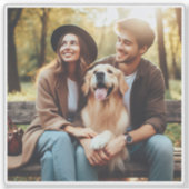 Upload Gepersonaliseerd familie Pet Foto Sticker (Voorkant)