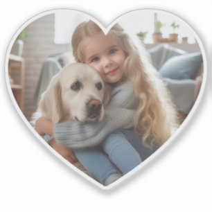 Upload Gepersonaliseerde Foto Gift Kind Hond Pet H Sticker