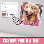Upload gepersonaliseerde hond of huisdier Foto Naa Sticker