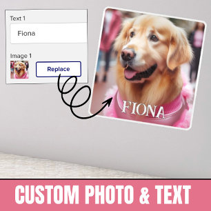 Upload gepersonaliseerde hond of huisdier Foto Naa Sticker