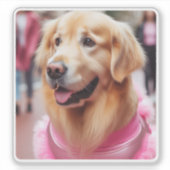 Upload gepersonaliseerde Pet Photo Gift voor Dog P Sticker (Voorkant)