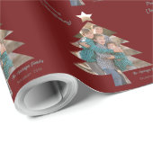 Upload het Afbeelding van de Familie in een Vorm v Cadeaupapier (Rol Hoek)