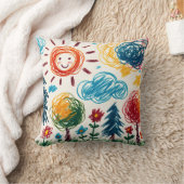 Upload het kunstwerk van uw kind naar dit Sierkuss Kussen (Deken)