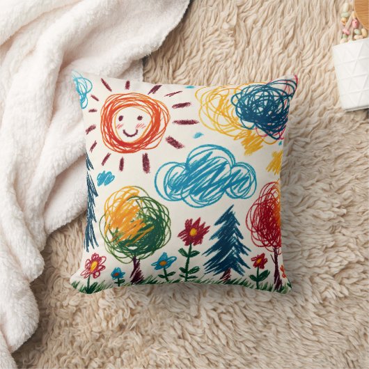 Upload het kunstwerk van uw kind naar dit Sierkuss Kussen (Deken)