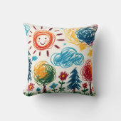 Upload het kunstwerk van uw kind naar dit Sierkuss Kussen (Voorkant)