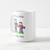 Upload het kunstwerk van uw kind | SCHATTIGEE VADE Koffiemok (Voorkant links)