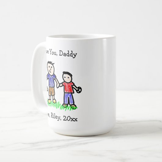 Upload het kunstwerk van uw kind | SCHATTIGEE VADE Koffiemok (Voorkant links)