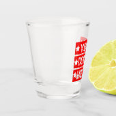 Upload hier uw foto of ontwerp op maat shot glas (Links)