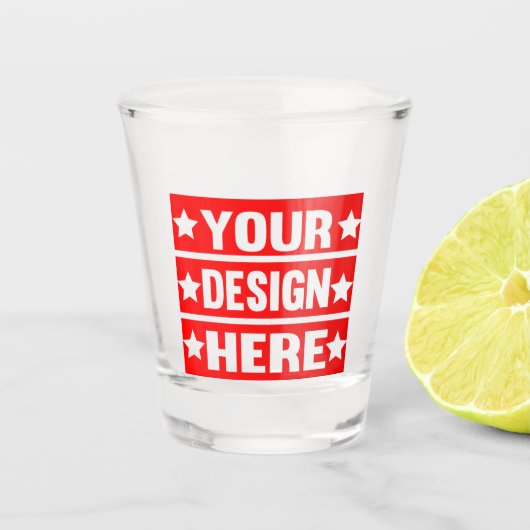 Upload hier uw foto of ontwerp op maat shot glas (Voorkant)