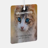 Upload huisdierhond foto dubbelzijdige print vierk metalen ornament (Voorkant Rechts)