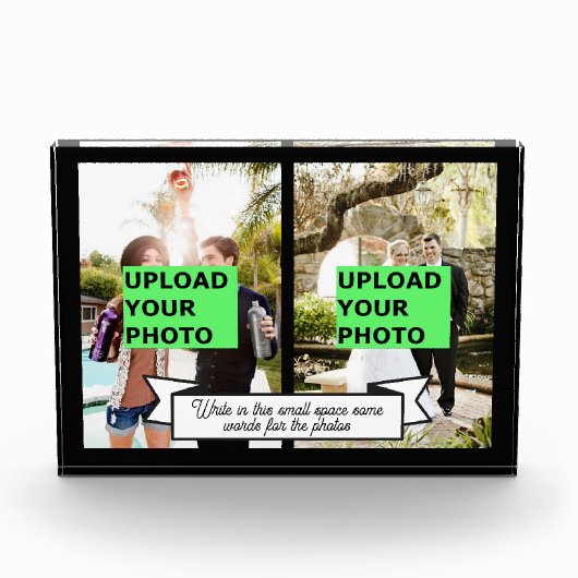 Upload hun souvenirfoto's fotoblokken (Voorkant)