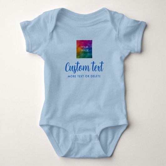 Upload Image Custom Text Unisex Jersey One-Pieces Romper (Voorkant)