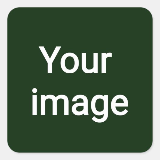 Upload Je Aangepaste Afbeelding – Persoonlijke Gra Vierkante Sticker (Voorkant)