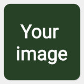 Upload Je Aangepaste Afbeelding – Persoonlijke Gra Vierkante Sticker (Voorkant)