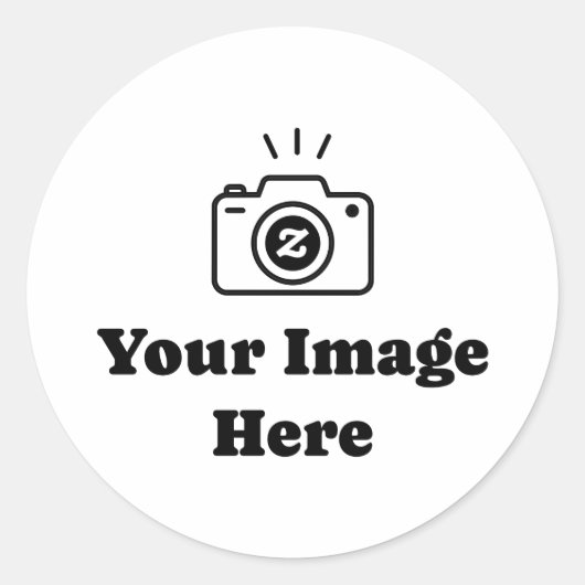 Upload je afbeelding ronde sticker (Voorkant)