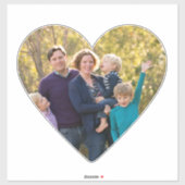 Upload je Afbeelding voor je familie, hartvorm Sticker (Vel)
