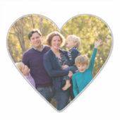 Upload je Afbeelding voor je familie, hartvorm Sticker (Voorkant)