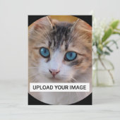 Upload je Cute Cat Photo Kaart (Staand voorkant)