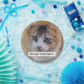 Upload je Cute Cat Photo Papieren Bordje (Feest)